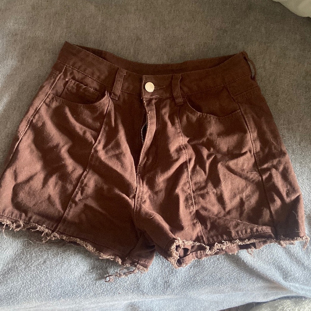 Brown canvas shorts size small